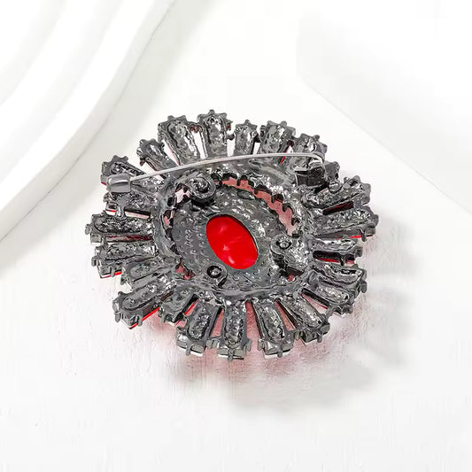 Broche soleil royal de dos