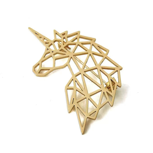 Broche tête de licorne