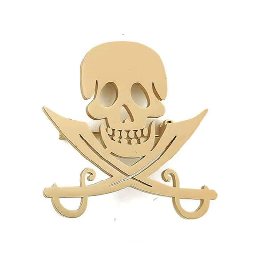 Broche tête de mort pirate