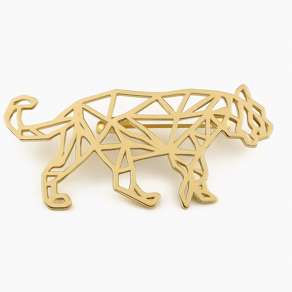 Broche tigre ajourée