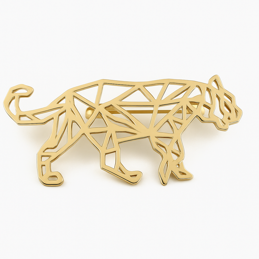 Broche tigre ajourée