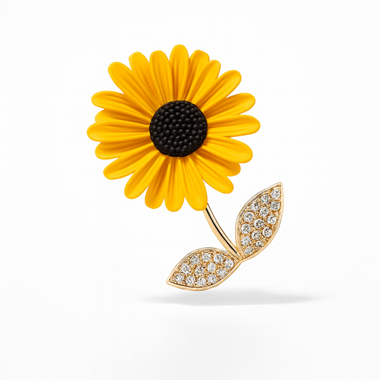 Broche tournesol