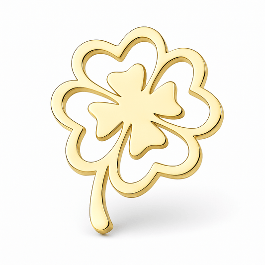 Broche trèfle ajouré