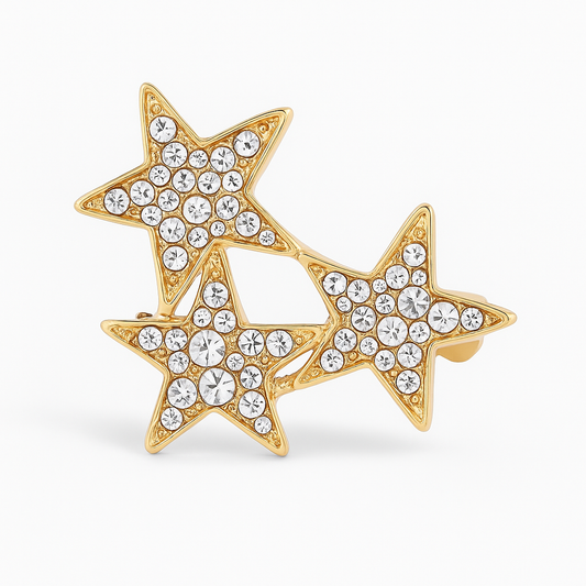 Broche trio étoilé