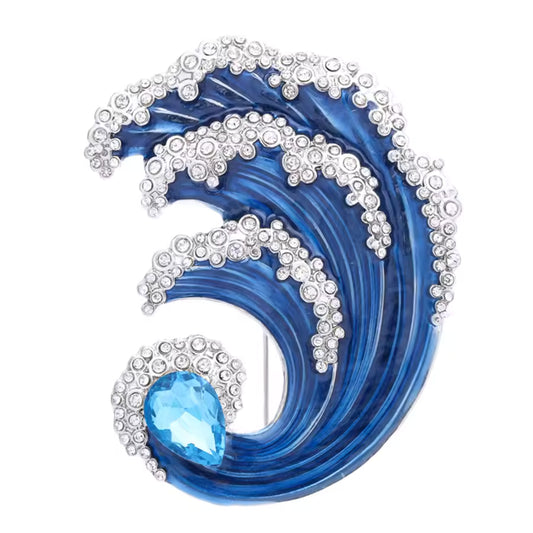 Broche vague scintillante