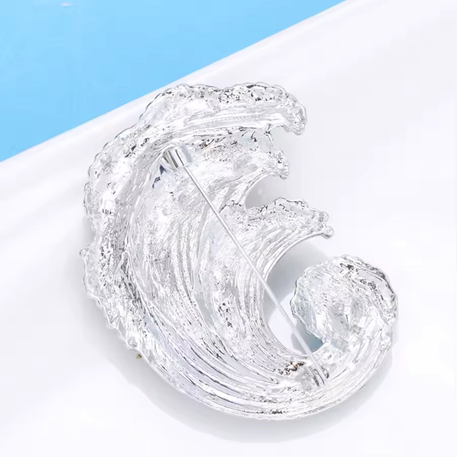 Broche vague scintillante de dos