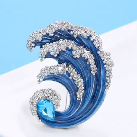 Broche vague scintillante photo