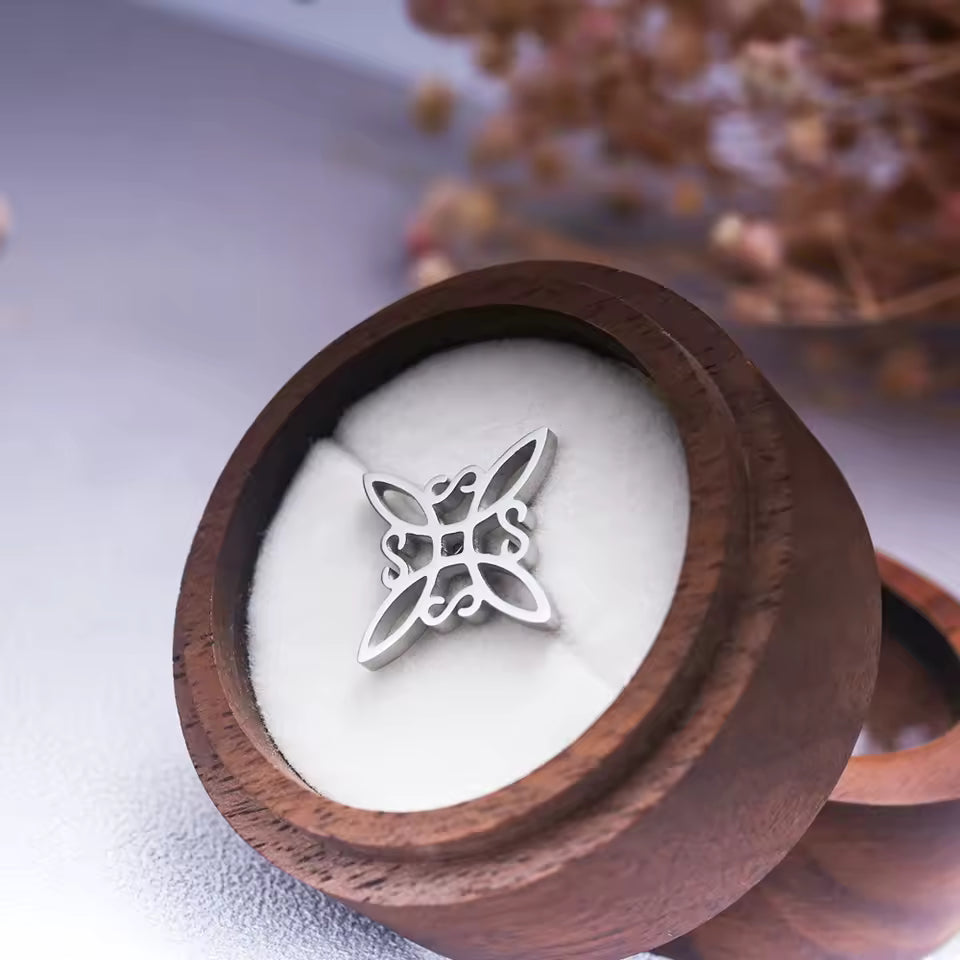 Broche vintage argenté