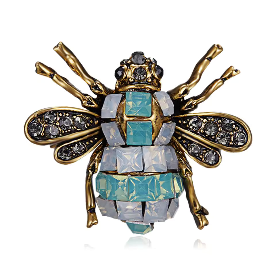 Broche abeille antique, alliage métallique