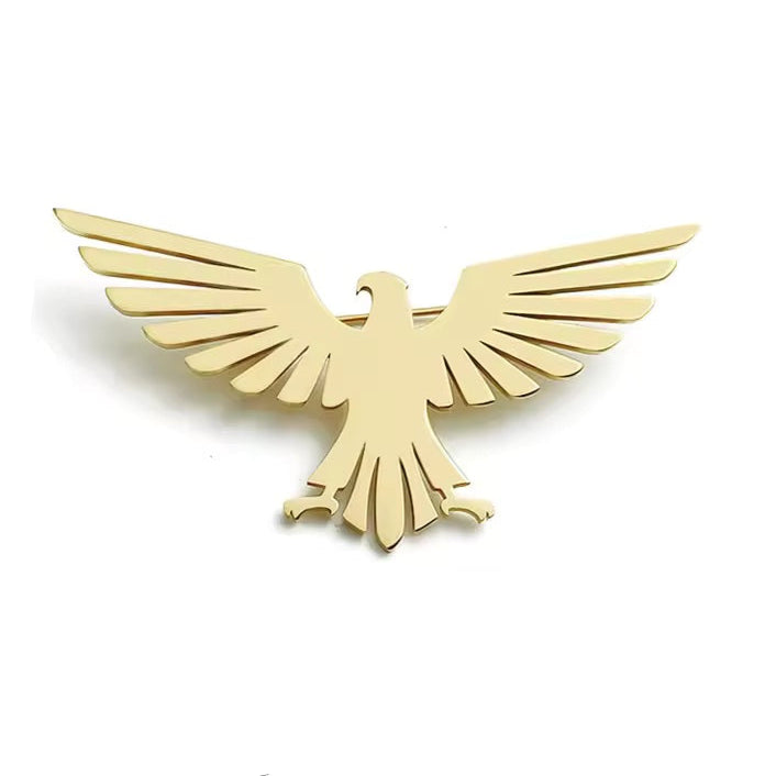 Broche aigle prestance, acier inoxydable