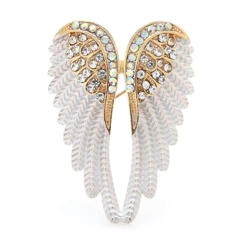 Broche ailes d’ange céleste, alliage métallique