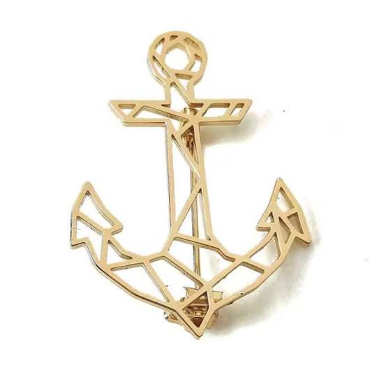 Broche ancre ajouré, acier inoxydable