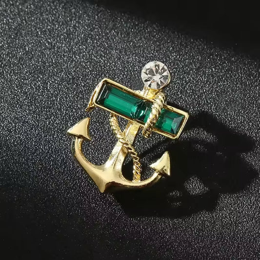 Broche ancre ornée, vue complémentaire