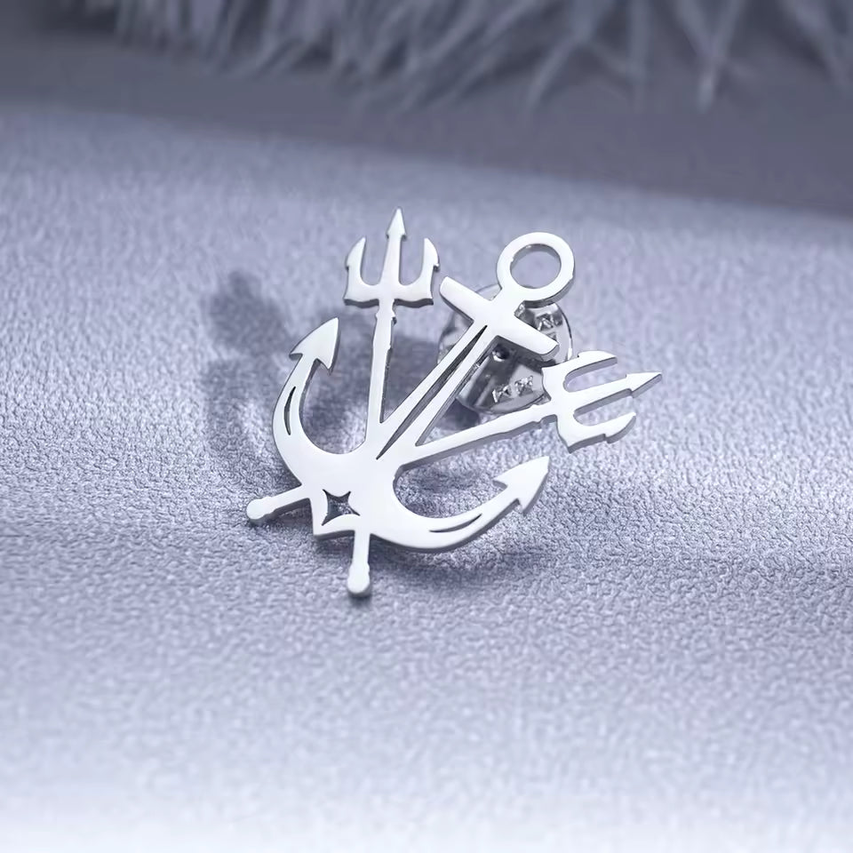 Broche ancre trident, vue complémentaire 4