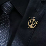 Broche ancre trident - Vignette | Brochiva