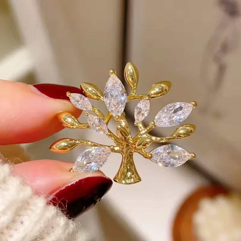 Broche arbre cristal, vue complémentaire