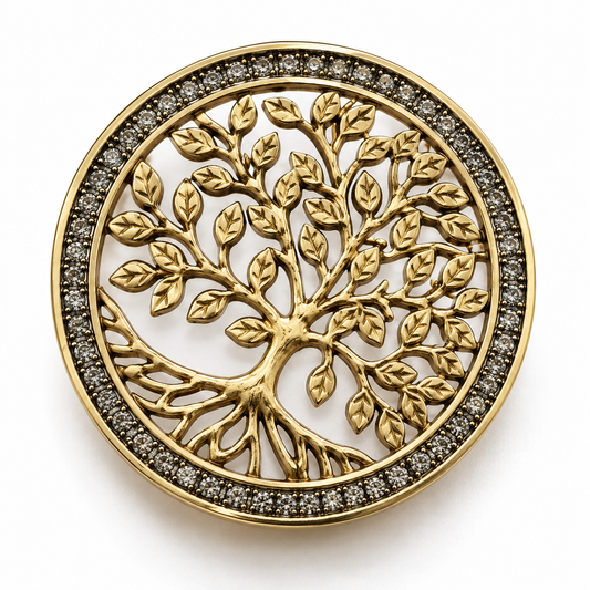 Broche arbre de vie, alliage métallique