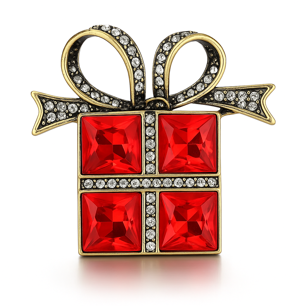 Broche cadeau, alliage métallique