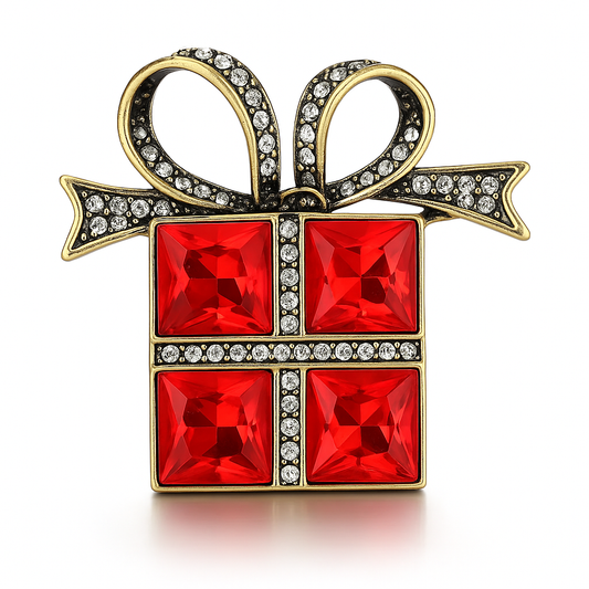 Broche cadeau, alliage métallique