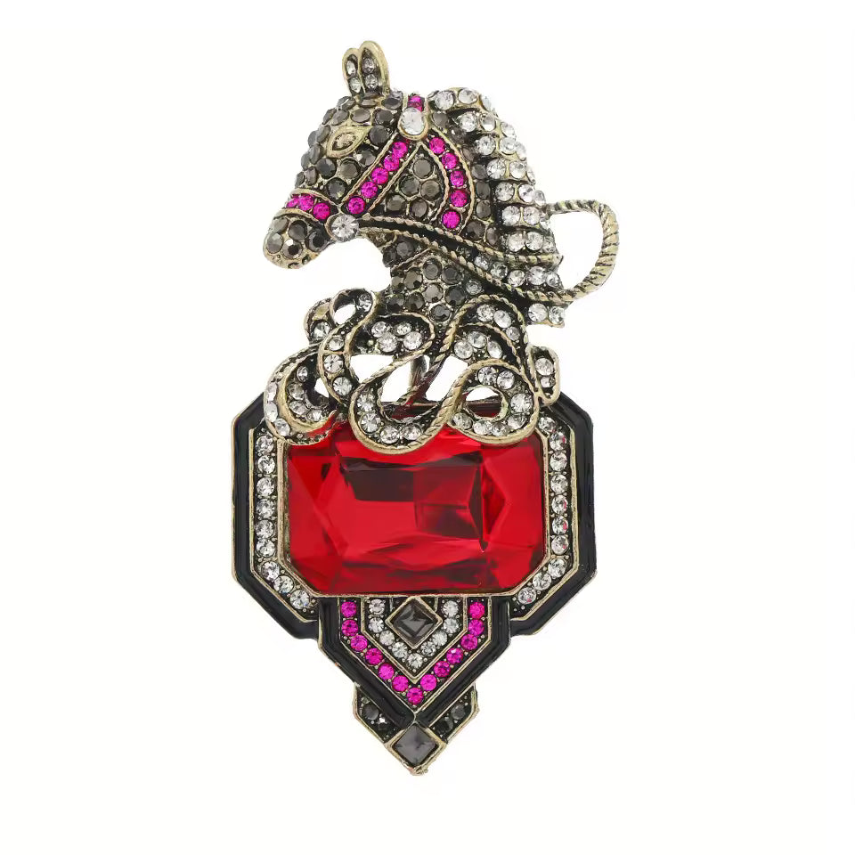 Broche cavalerie royale, alliage métallique