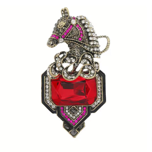 Broche cavalerie royale, alliage métallique