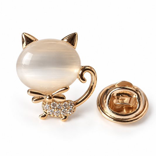 Broche chat élégant