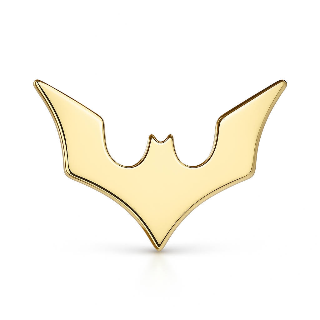 Broche chauve souris, acier inoxydable
