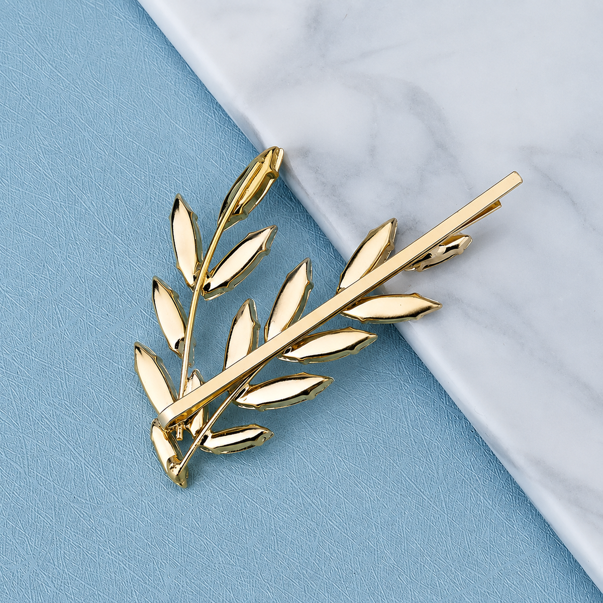 Broche cheveux Branche de Lumière vue de dos