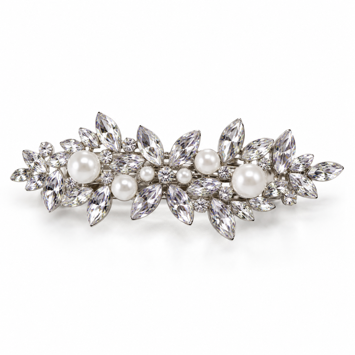 Broche cheveux couronne de Perles