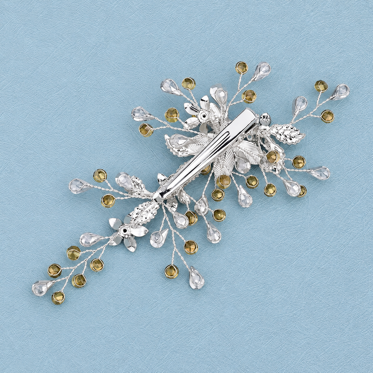 Broche cheveux Fleur de Givre vue de dos