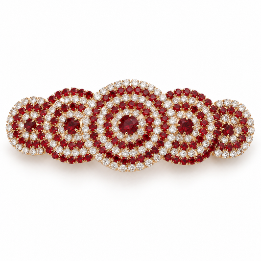 Broche cheveux Rouge Éclat