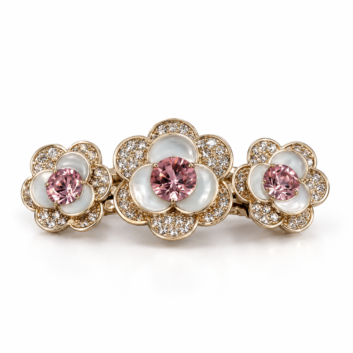 Broche cheveux Trio de Pétales