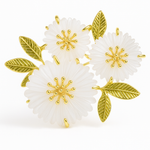 Broche chrysanthème blanc - Vignette | Brochiva