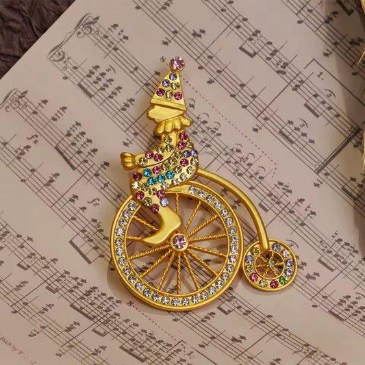Broche clown vélocipède, vue complémentaire