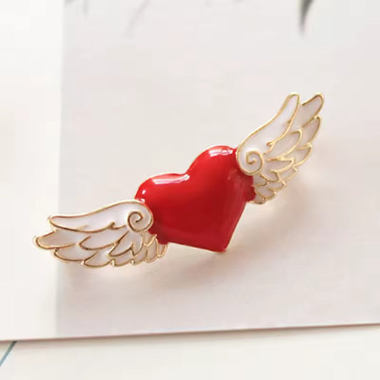 Broche cœur ailé, vue complémentaire
