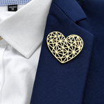 Broche cœur ajouré - Vignette | Brochiva