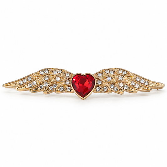 Broche cœur d'ange, alliage métallique