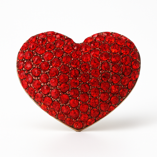 Broche cœur, alliage métallique