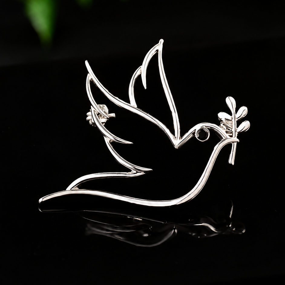 Broche colombe rameau, vue complémentaire 3