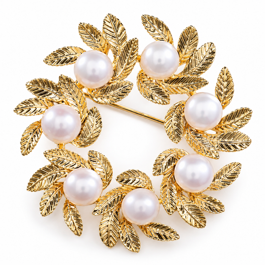 Broche couronne éternelle