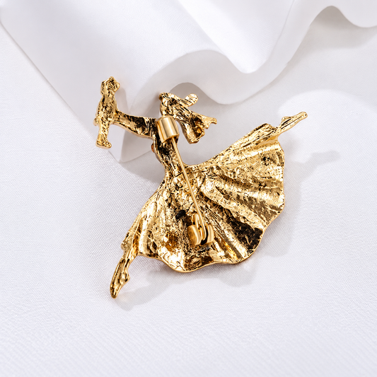 Broche danseuse éclat vue de dos, fermoir épingle
