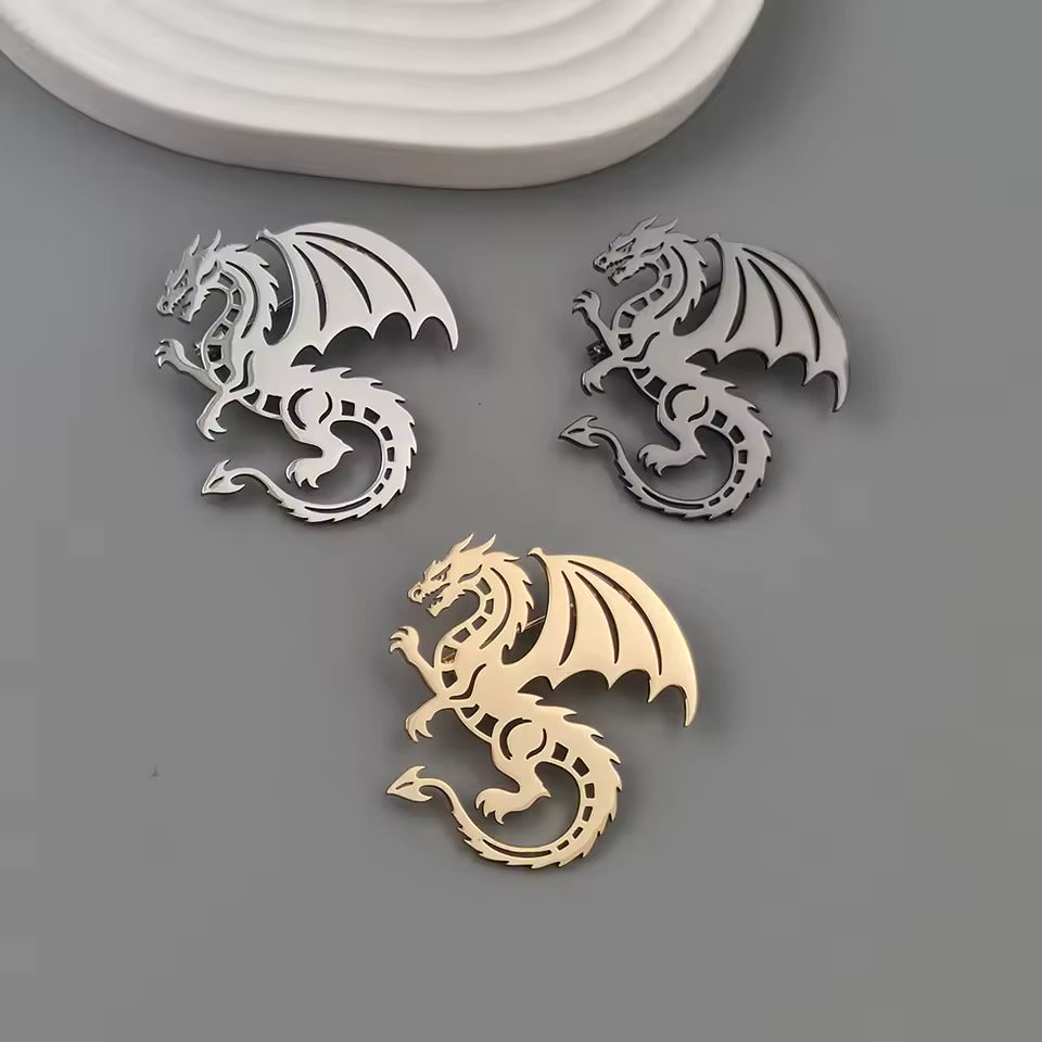 Broche dragon furieux, vue complémentaire 2