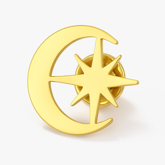 Broche éclat lunaire, alliage métallique