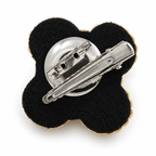 Broche éclat méditerranéen vue de dos, fermoir épingle