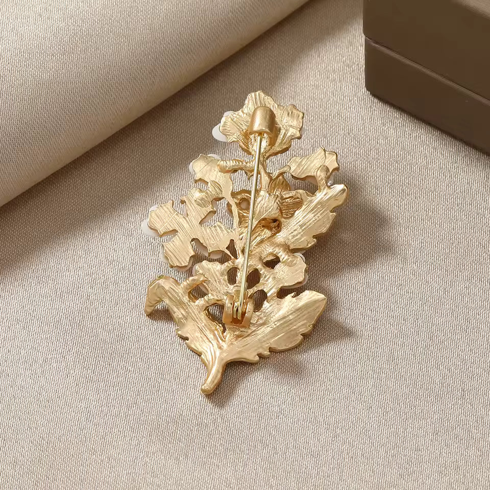 Broche éclat printanier vue de dos, fermoir épingle