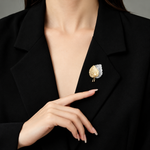 Broche écrin de feuilles - Vignette | Brochiva
