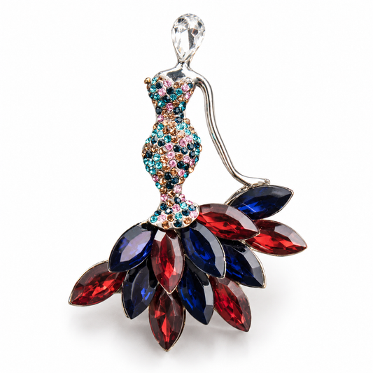 Broche femme élégante, alliage métallique