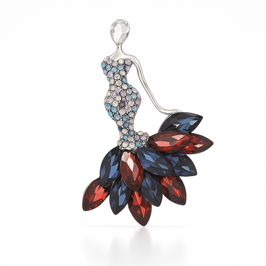 Broche femme élégante, alliage métallique