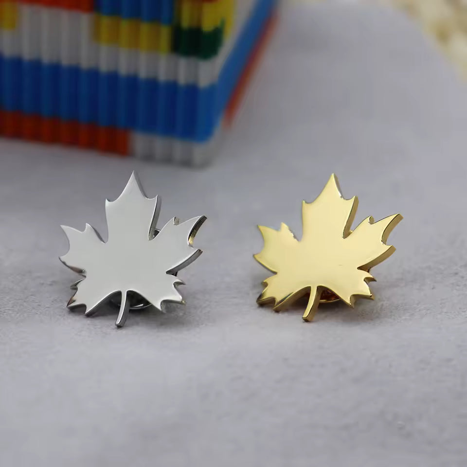 Broche feuille d’automne, vue complémentaire
