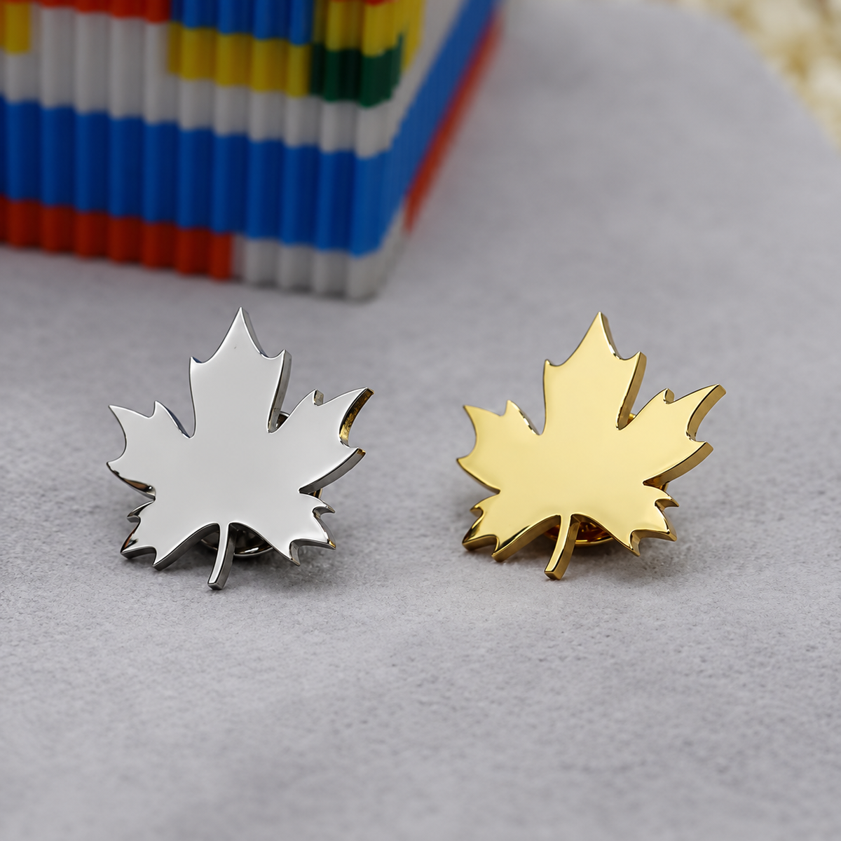 Broche feuille d’automne, vue complémentaire